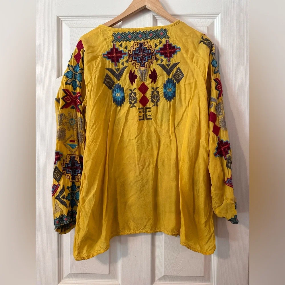 Johnny Was Biya Ziggy cupra blouse - Picture 6 of 6